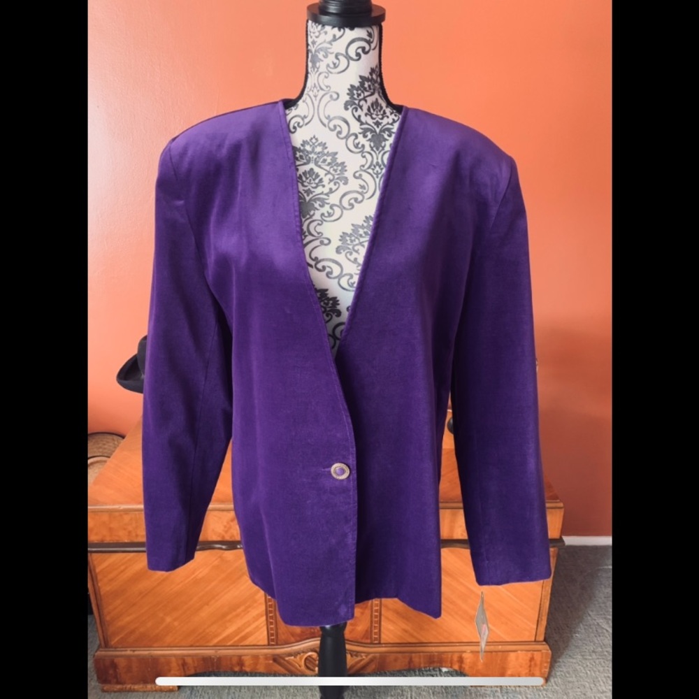 NWT TanJay Size 20W Velvet Blazer/Jacket New Old Stock